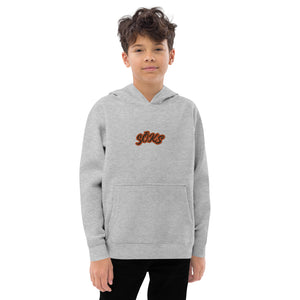 Orange Logo SŌKS Kids fleece hoodie