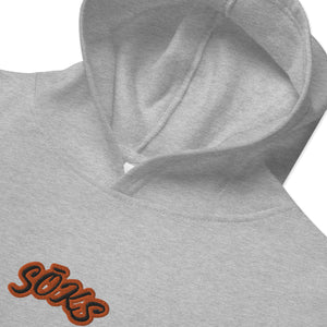 Orange Logo SŌKS Kids fleece hoodie