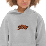 Orange Logo SŌKS Kids fleece hoodie
