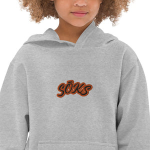 Orange Logo SŌKS Kids fleece hoodie