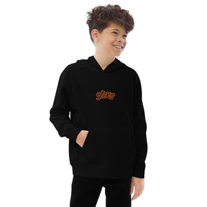 Orange Logo SŌKS Kids fleece hoodie