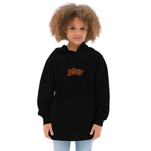 Orange Logo SŌKS Kids fleece hoodie