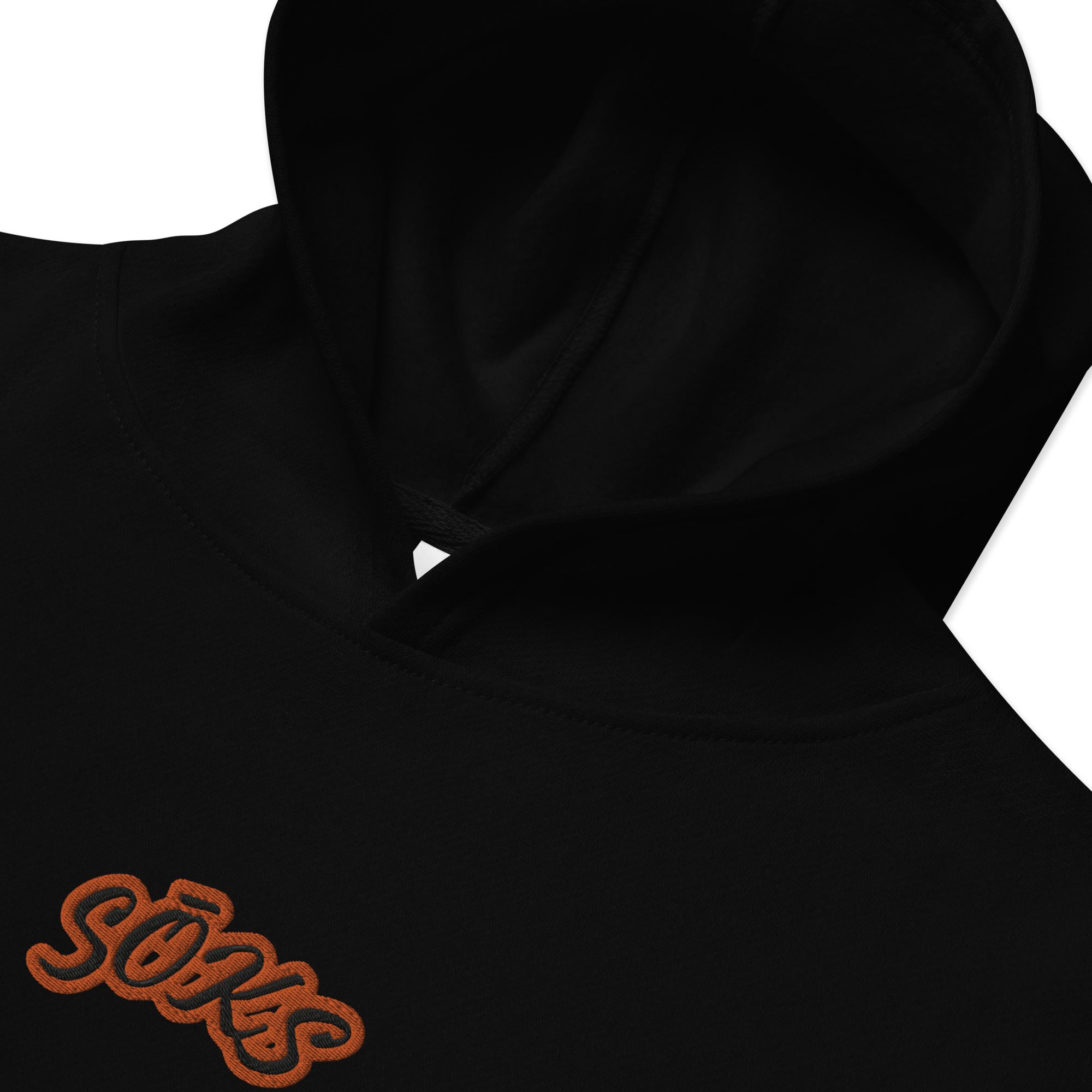Orange Logo SŌKS Kids fleece hoodie