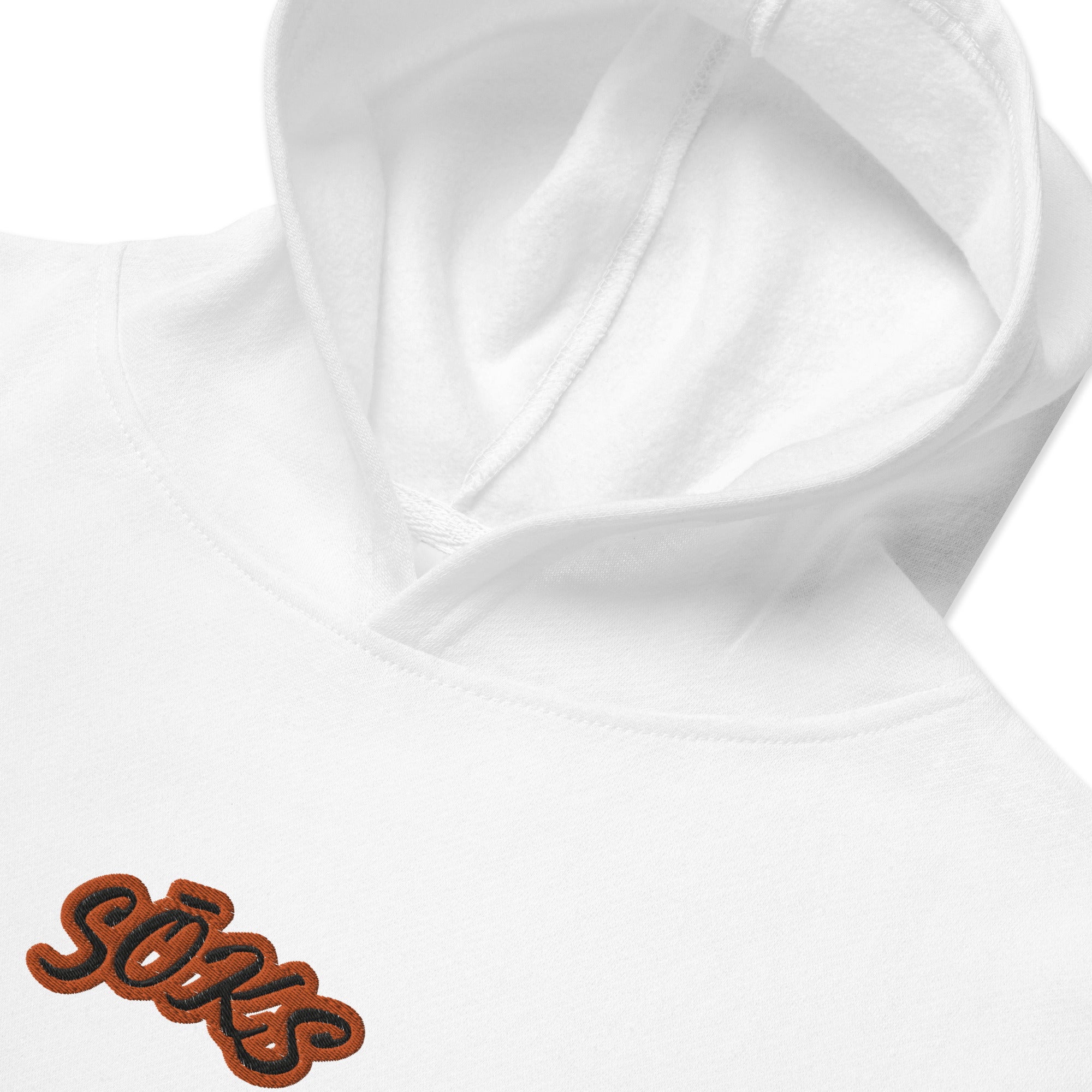 Orange Logo SŌKS Kids fleece hoodie