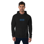 Davm River Blue Box Logo Unisex eco raglan hoodie