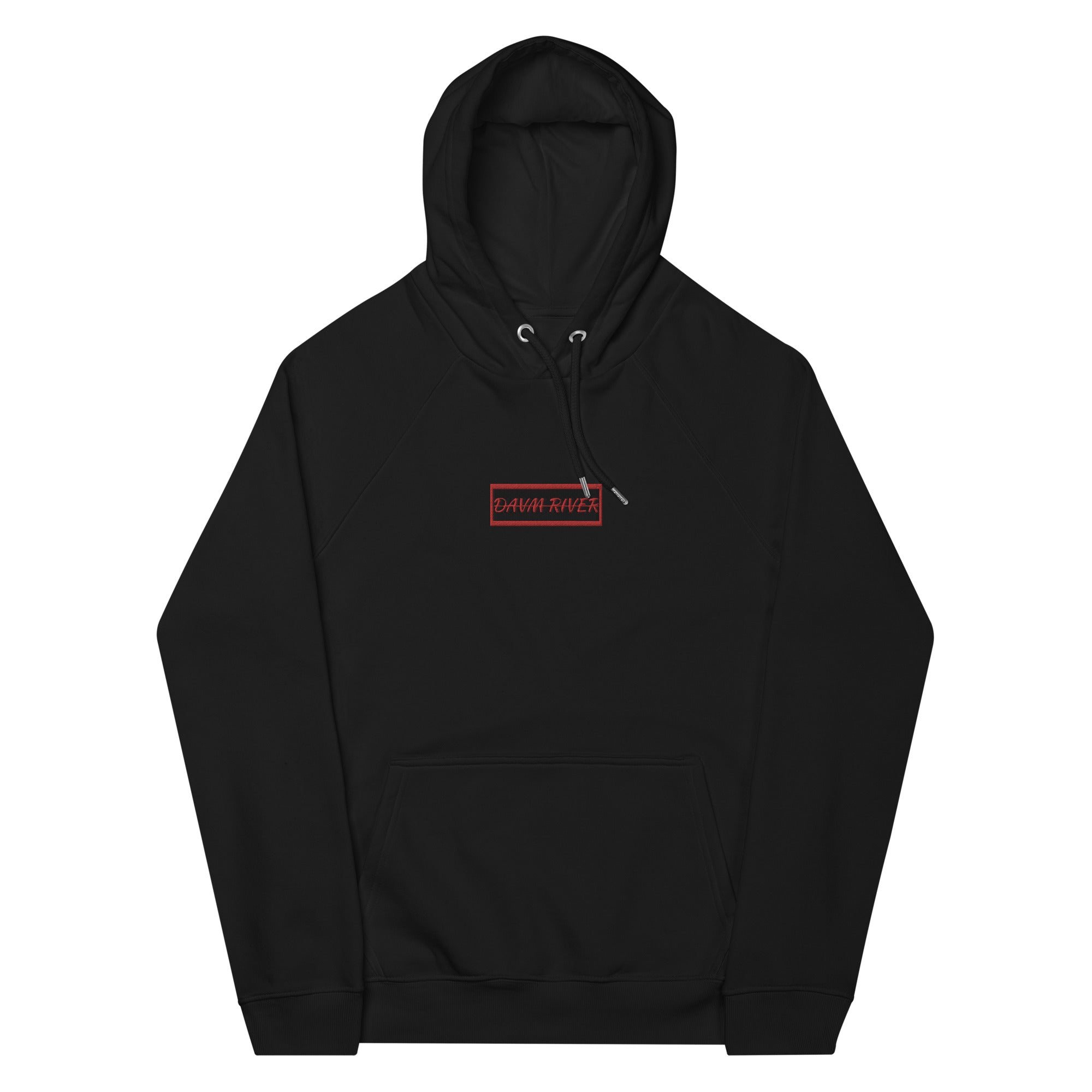 Davm Box Logo Red Unisex eco raglan hoodie