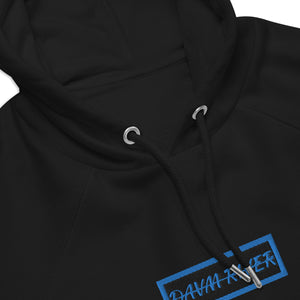 Davm River Blue Box Logo Unisex eco raglan hoodie