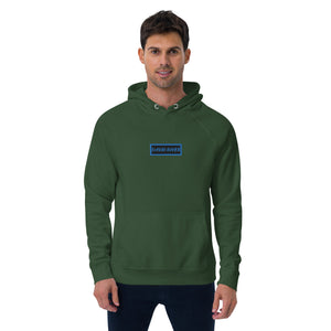 Davm Box BLUE Unisex eco raglan hoodie