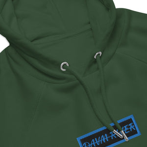 Davm River Blue Box Logo Unisex eco raglan hoodie
