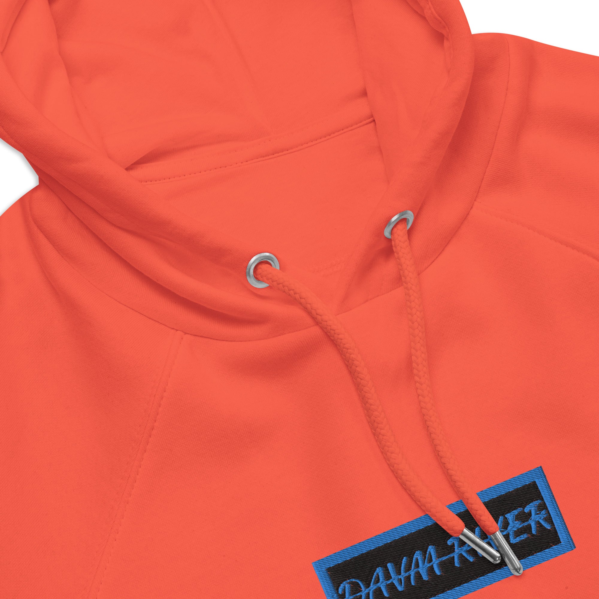 Davm River Blue Box Logo Unisex eco raglan hoodie