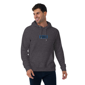 Davm Box BLUE Unisex eco raglan hoodie