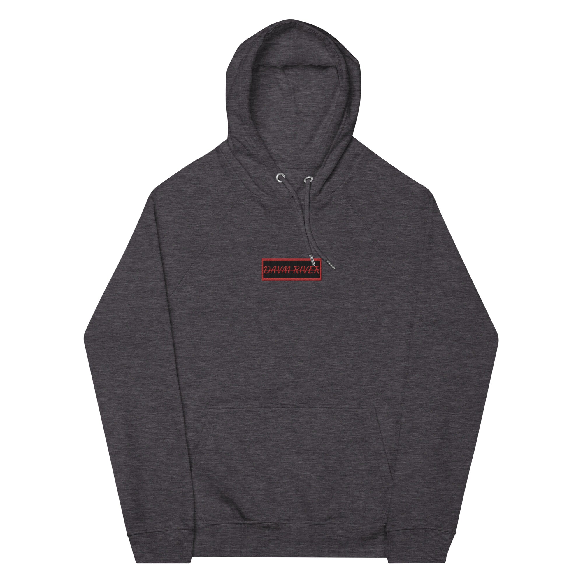 Davm Box Logo Red Unisex eco raglan hoodie