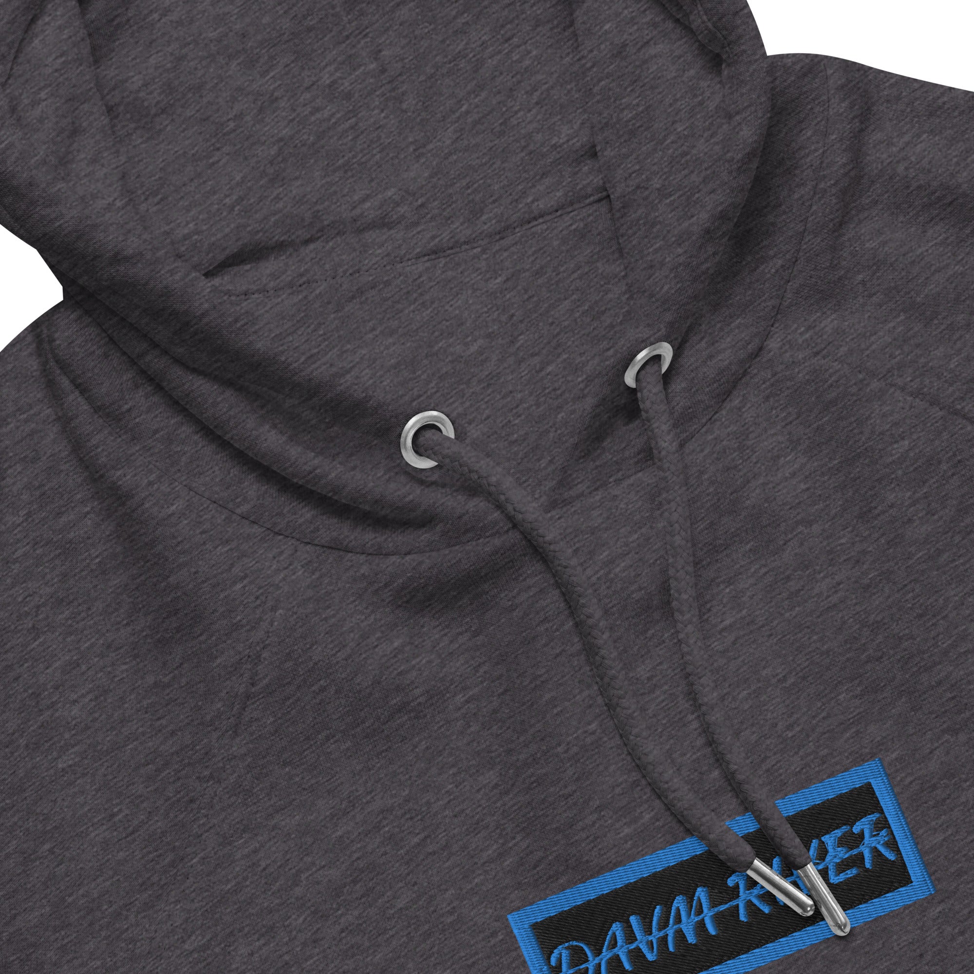 Davm River Blue Box Logo Unisex eco raglan hoodie