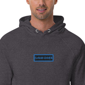 Davm Box BLUE Unisex eco raglan hoodie