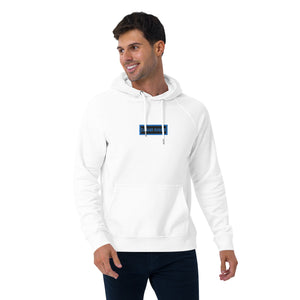 Davm Box BLUE Unisex eco raglan hoodie