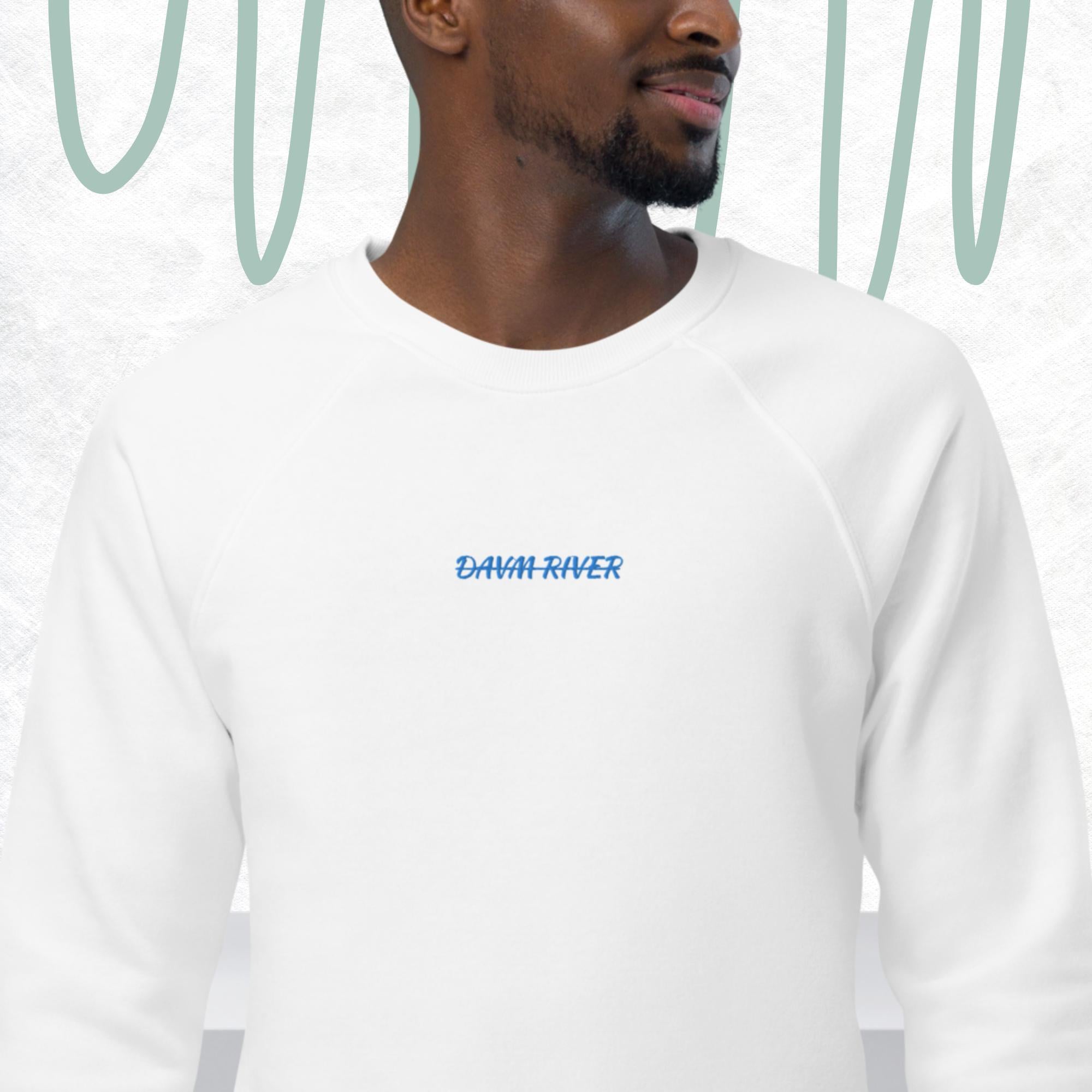 Davm River Unisex organic raglan sweatshirt